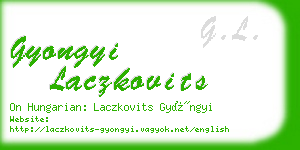 gyongyi laczkovits business card